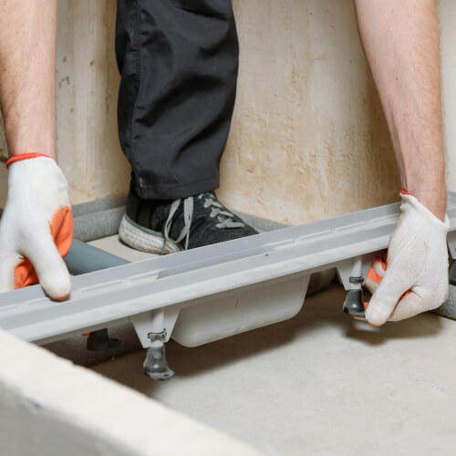 Linear Shower Drain Installation Superior Plumbing & Heating