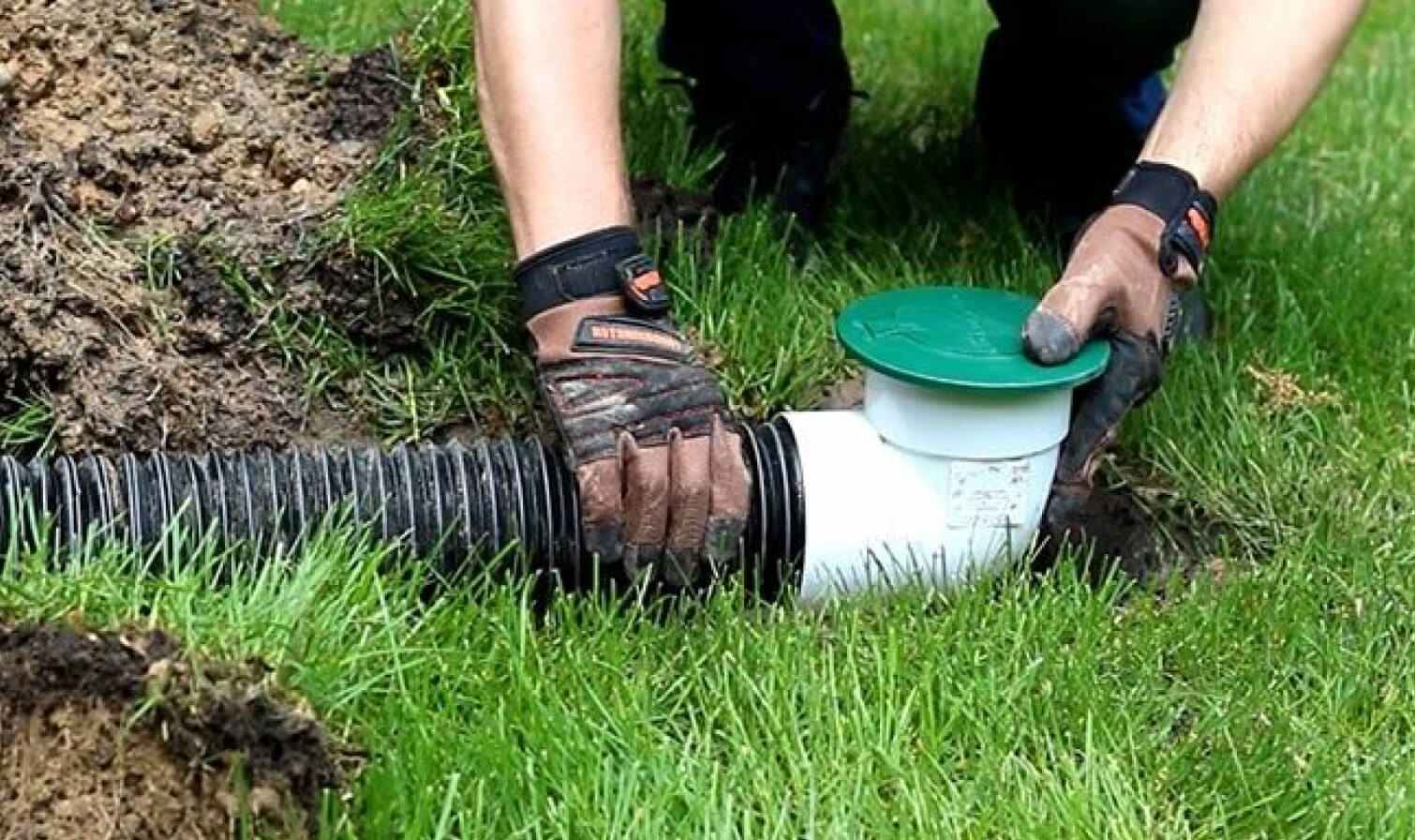 how to install pop up drain in yard