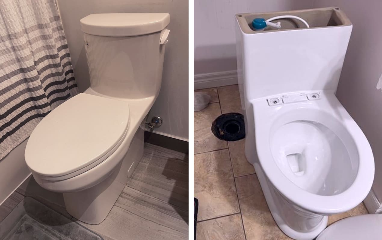 install toilet