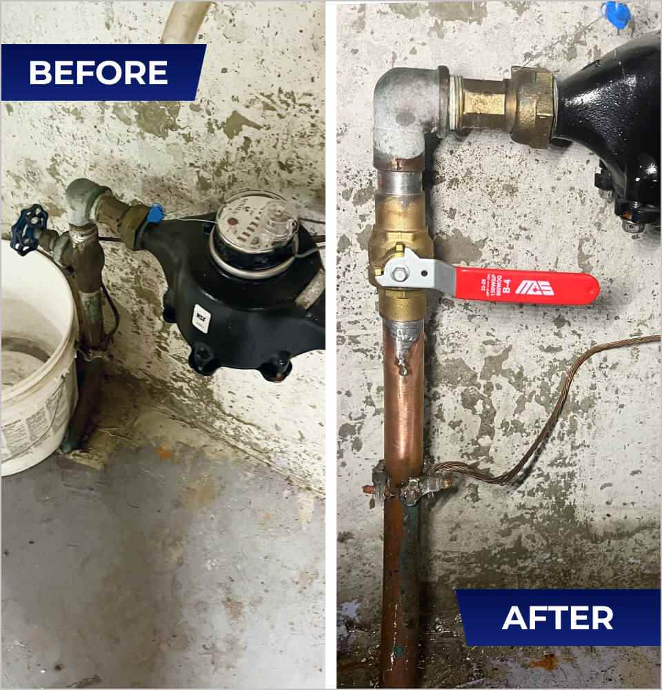 Vavle water main valve replacement