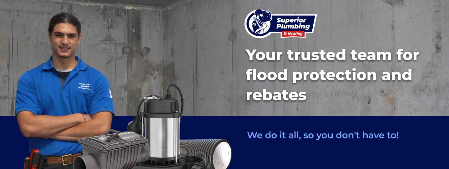 Banner with plumber