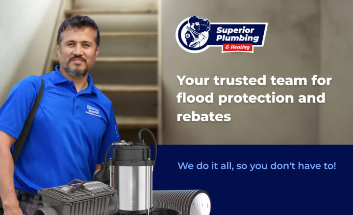 Banner with plumber