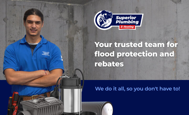 Banner with plumber