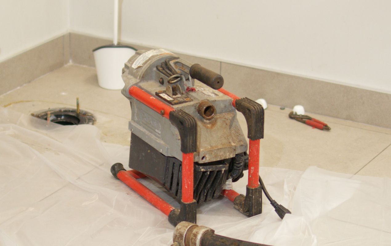 Professional motorized machine for Drain Cleaning local used by the Superior Plumbing & Heating team.