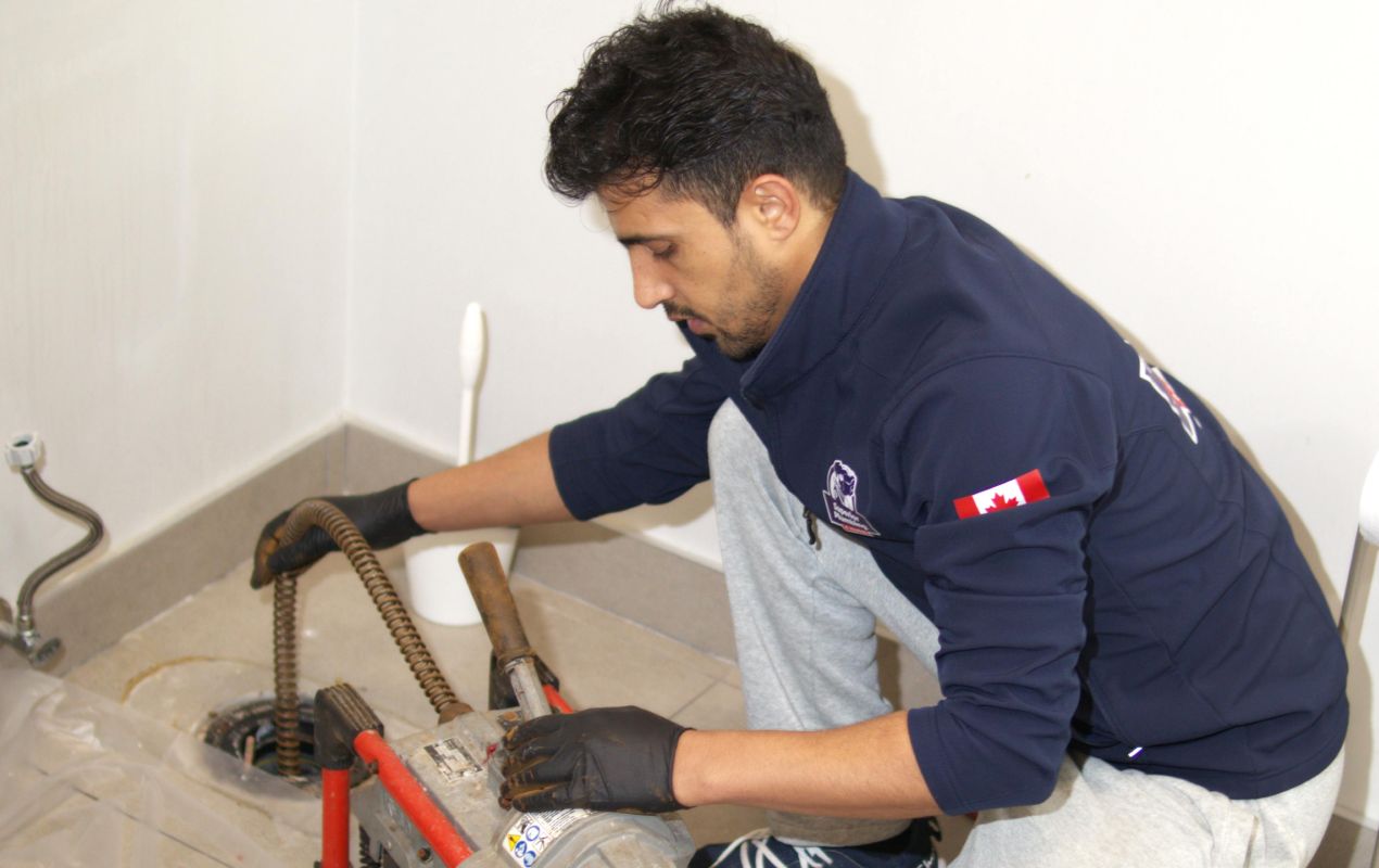 Motorized drain cleaner used for Drain Cleaning local by a Superior Plumbing & Heating expert.