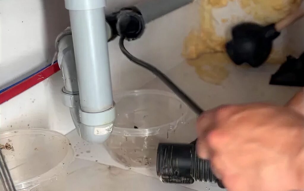 Final pipe maintenance during Drain Cleaning local by Superior Plumbing & Heating specialist.