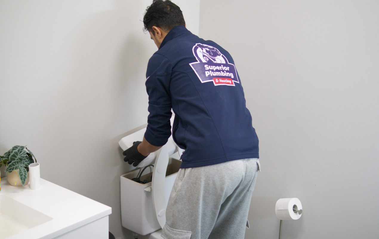 Fast and professional toilet repair service by Superior Plumbing & Heating