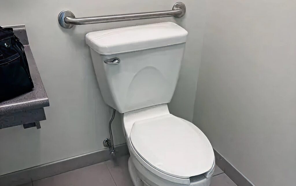 Completed toilet repair service by Superior Plumbing & Heating, ensuring stable toilet performance and reliable bathroom use