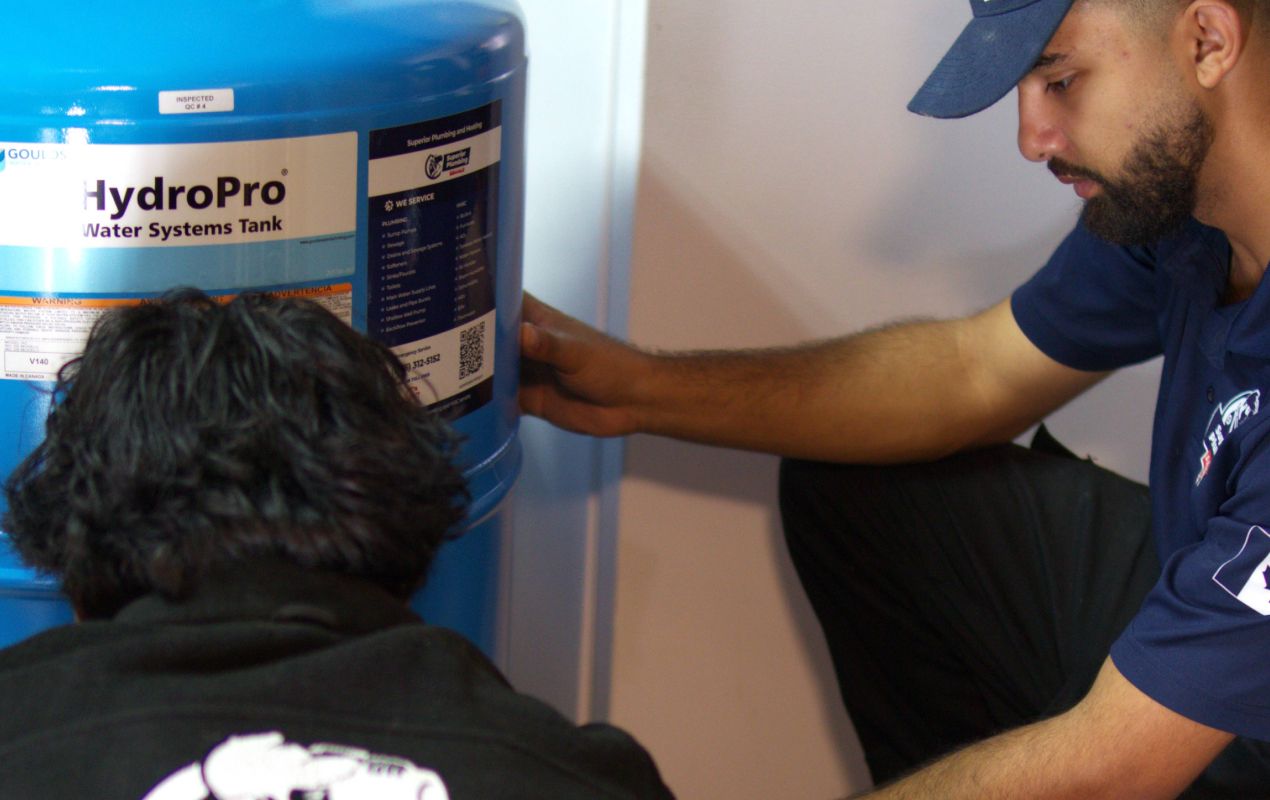 System adjustment for Well pump repair local by Superior Plumbing & Heating.