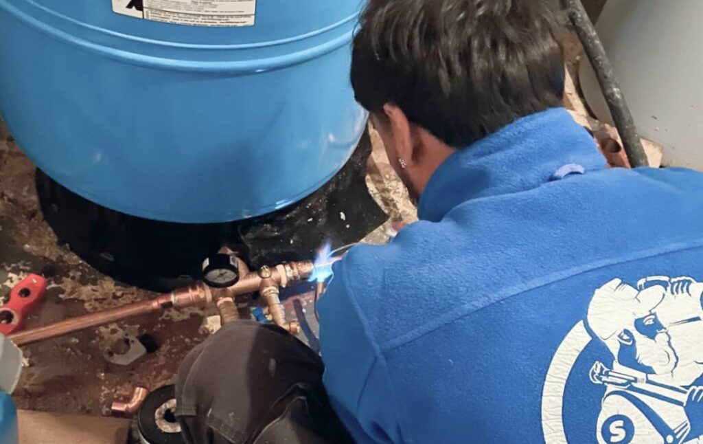 Expert pipe soldering for Well pump repair local by Superior Plumbing & Heating.