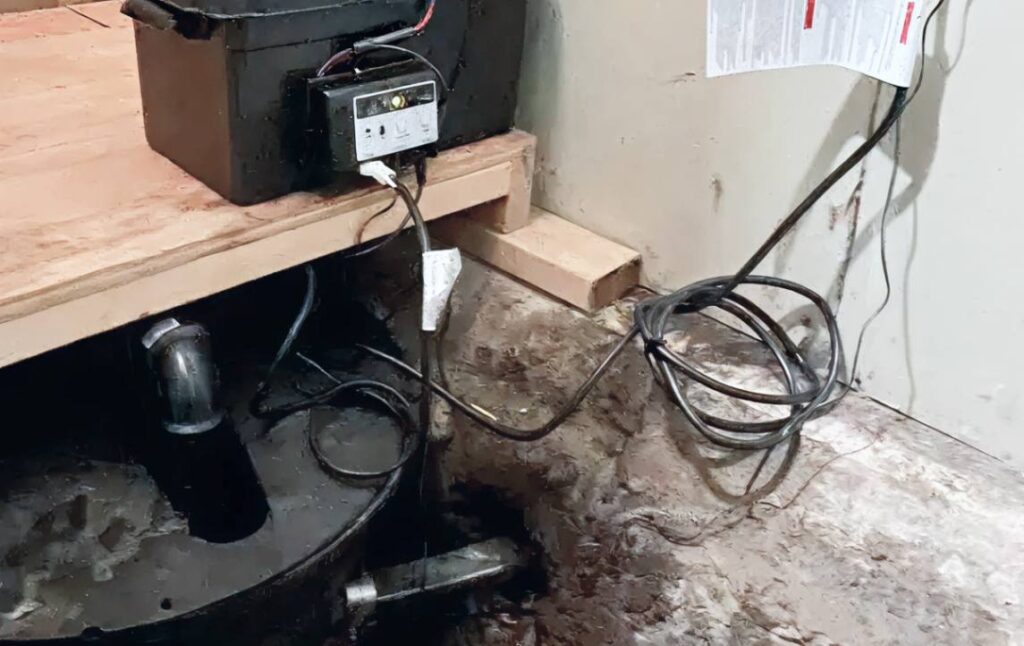 Control panel installation for Sump pump replacement local by Superior Plumbing & Heating.