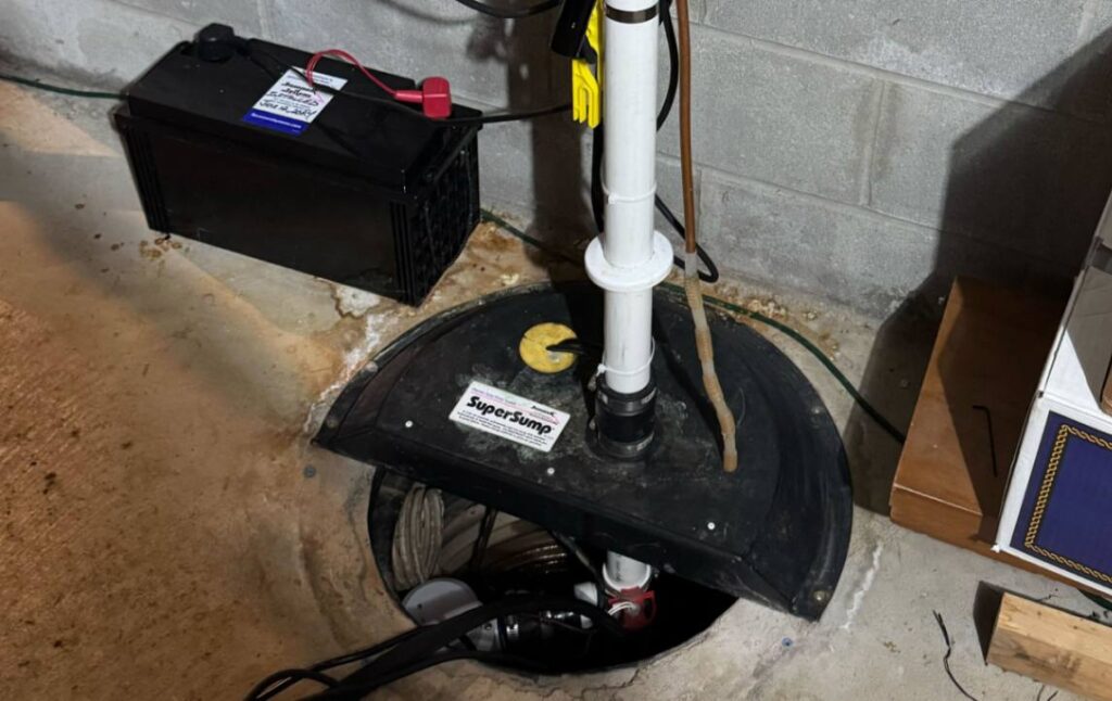 Battery backup system installed during a Sump pump replacement local by Superior Plumbing & Heating.