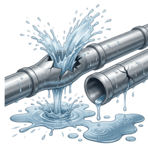 Burst or leaking pipes