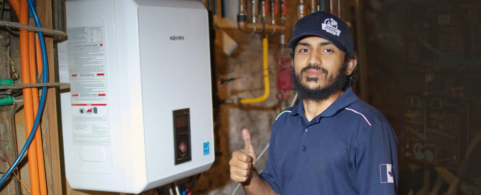 nstall tankless water heater