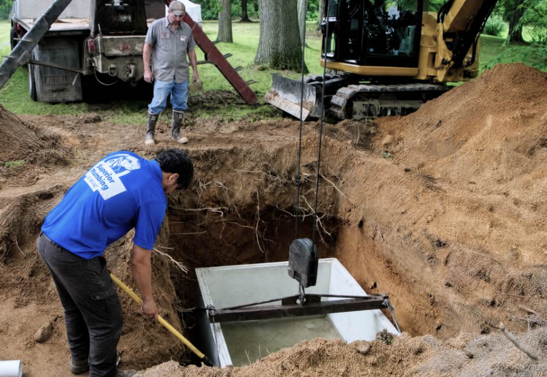 replacing an old septic tank in Ancaster