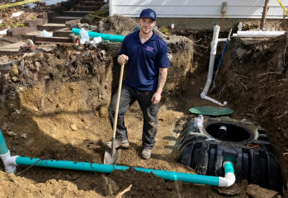 replacing an old septic tank in Innisfil