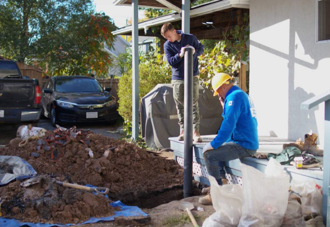 sewer drain pipe installation Barrie