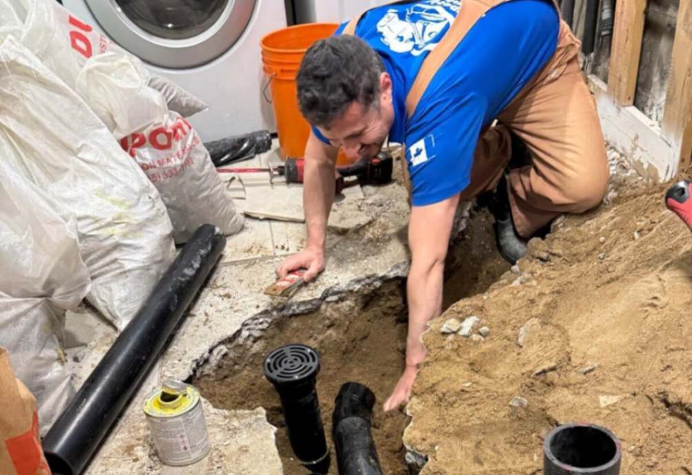 sewer drain pipe installation Belleville