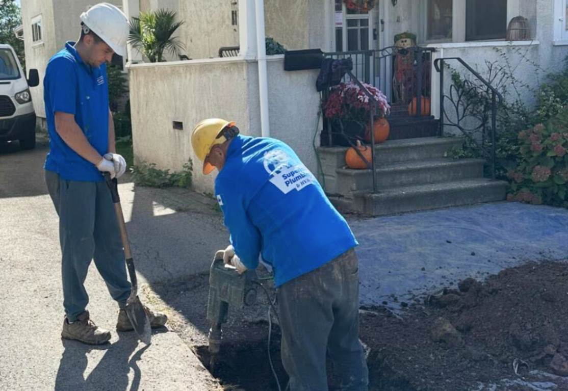 sewer drain pipe installation Milton