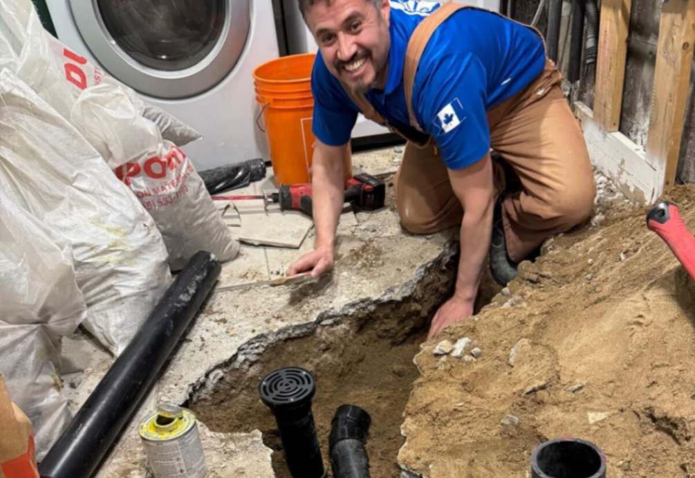 sewer drain pipe installation Woodstock