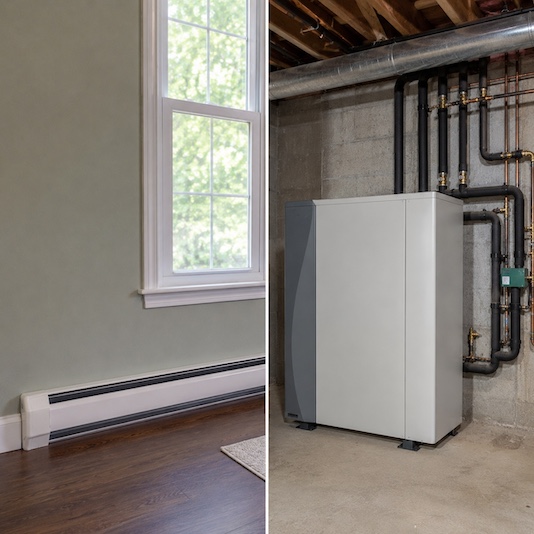 electric baseboard heater replaced by geothermal heat pump