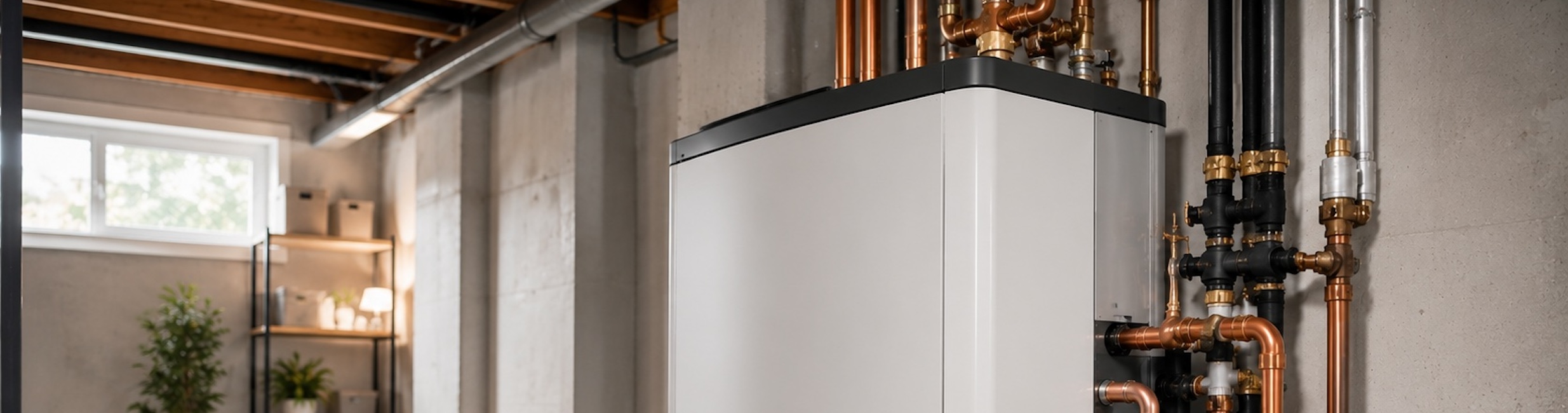 Geothermal heating and cooling system installed in a Canadian home
