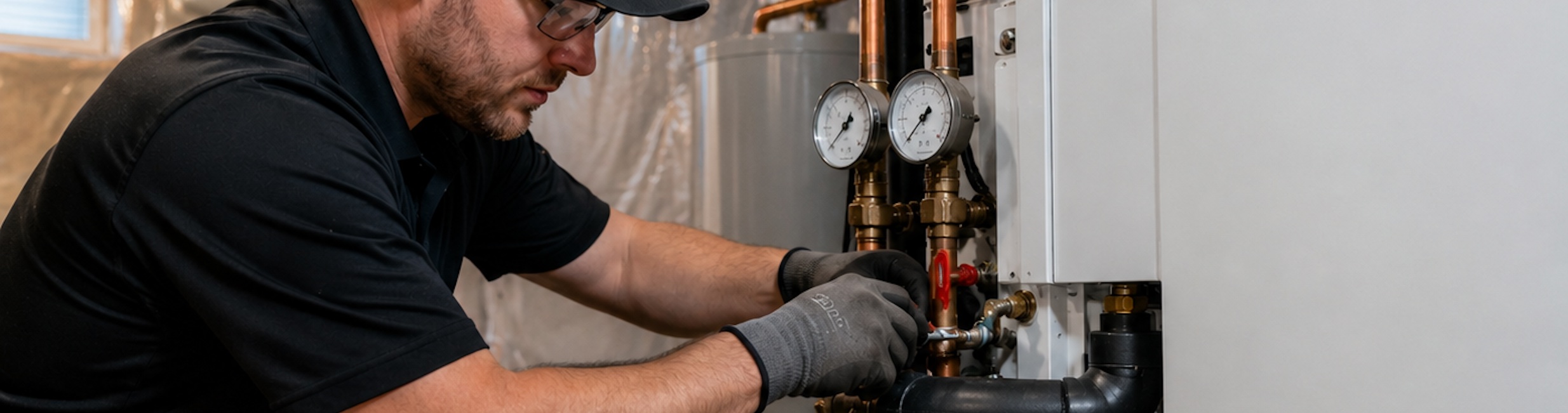 Geothermal heating and cooling system installed in a Canadian home