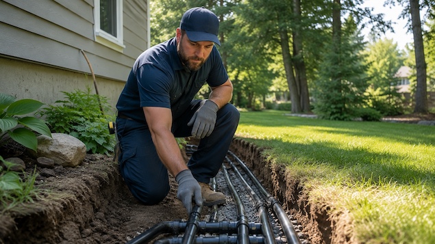 professional geothermal ground loop installation