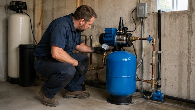 Well pump installation