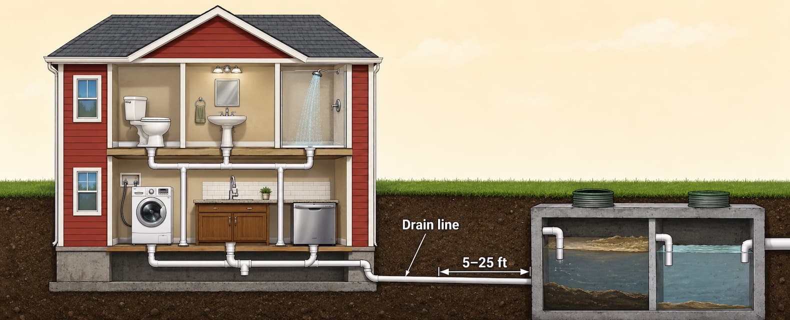 drain line septic tank