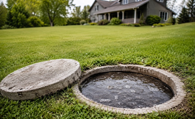 Full septic tank