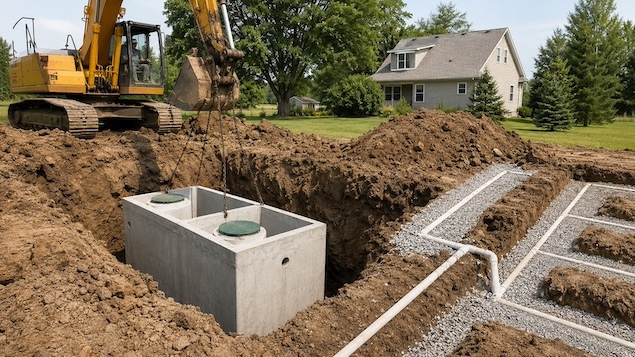 Septic system installation