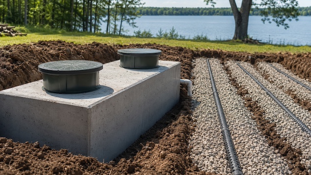 Concrete septic tank