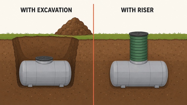 Septic tank access compared